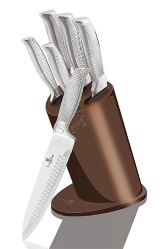 BerlingerHaus Sada nožů ve stojanu nerez Rosegold Metallic Line 6 ks