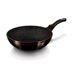 BerlingerHaus WOK panvica s mramorovým povrchom Shiny Black Collection, 28 cm