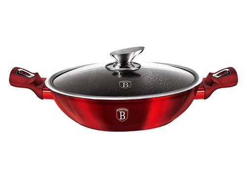 BerlingerHaus Wok s poklicí 30 cm Burgundy Edition