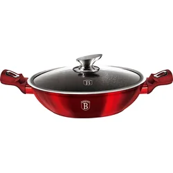 BerlingerHaus Wok s poklicí 30 cm Burgundy Edition