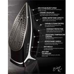 BerlingerHaus Žehlička napařovací Shiny Black Collection, 2200 W