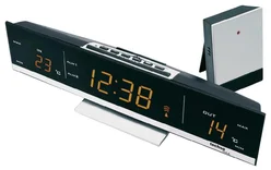 Bezdrátová LED meteostanice Techno Line WS 6810, 285 x 70 x 55 mm, jantar