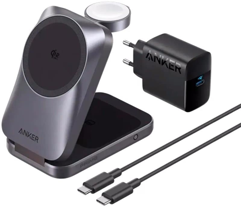 Bezdrátová nabíječka 3v1 Anker Prime Qi2.2 25W černá