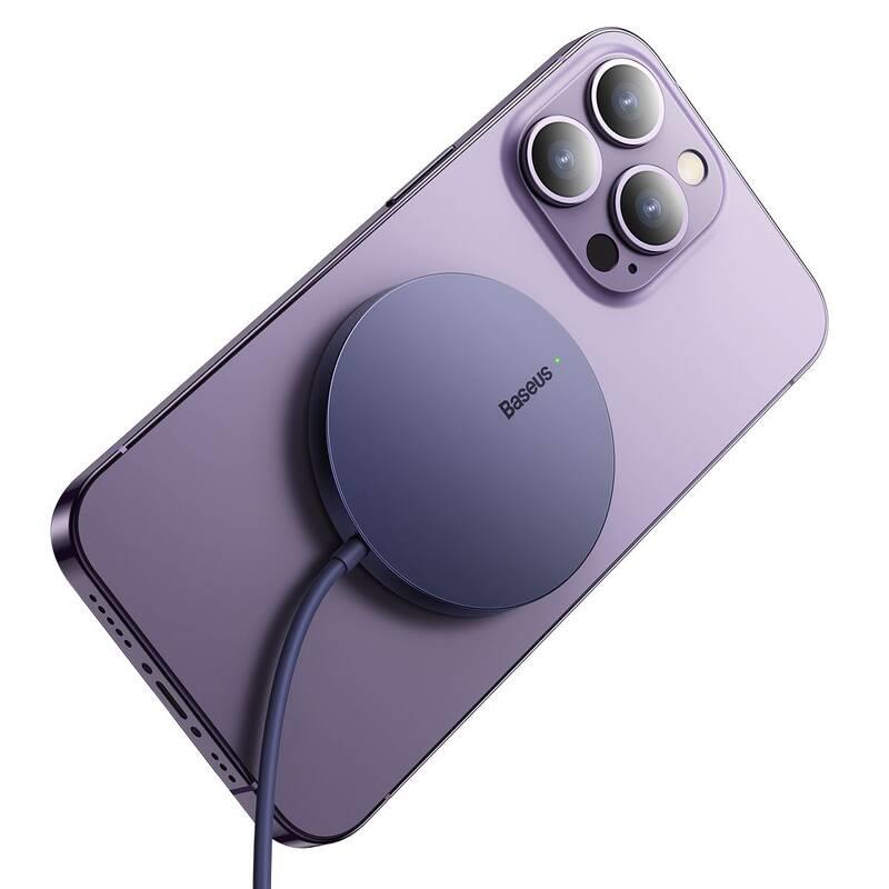 Bezdrátová nabíječka do sítě Baseus Simple Mini3 15W USB-C fialová