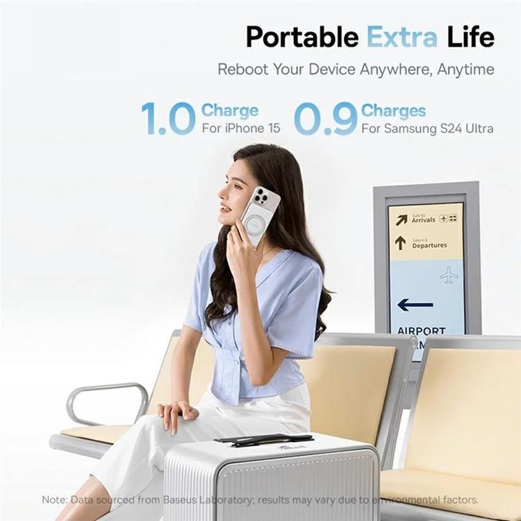 Bezdrátová powerbanka Baseus PicoGo Qi2 5000mAh, 20W bílá