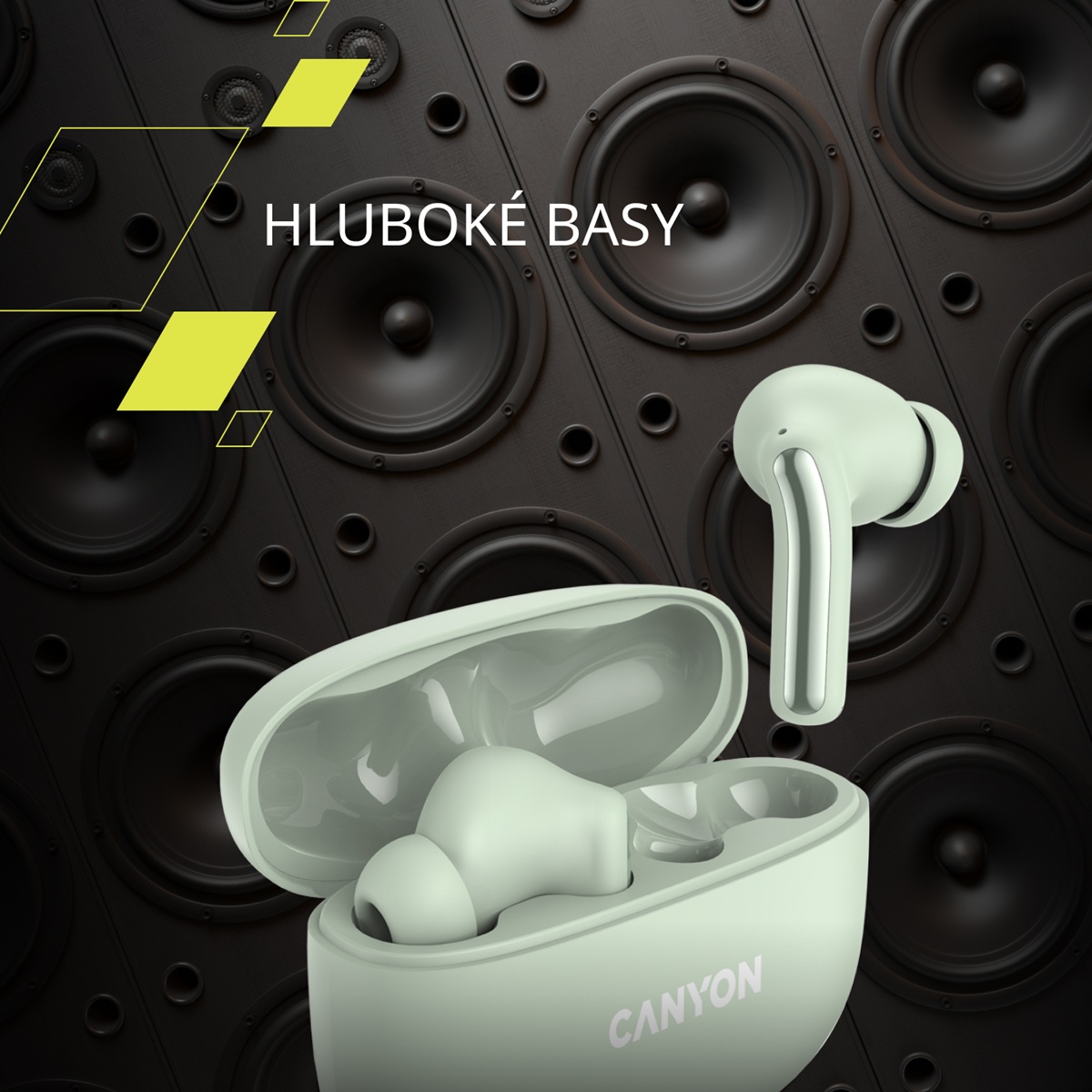 Bezdrátová stereo sluchátka True Wireless OnGo 9 černá