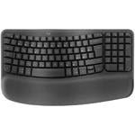 Bezdrôtová ergonomická klávesnica Logitech Wave Keys Graphite - SK/SK