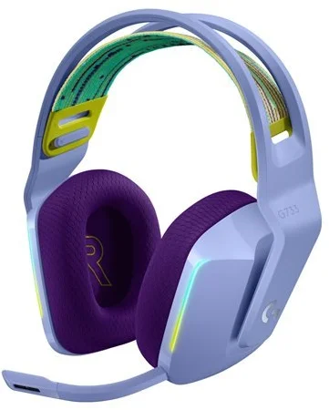 Bezdrôtová herná náhlavná súprava Logitech G733 LIGHTSPEED RGB - LILAC