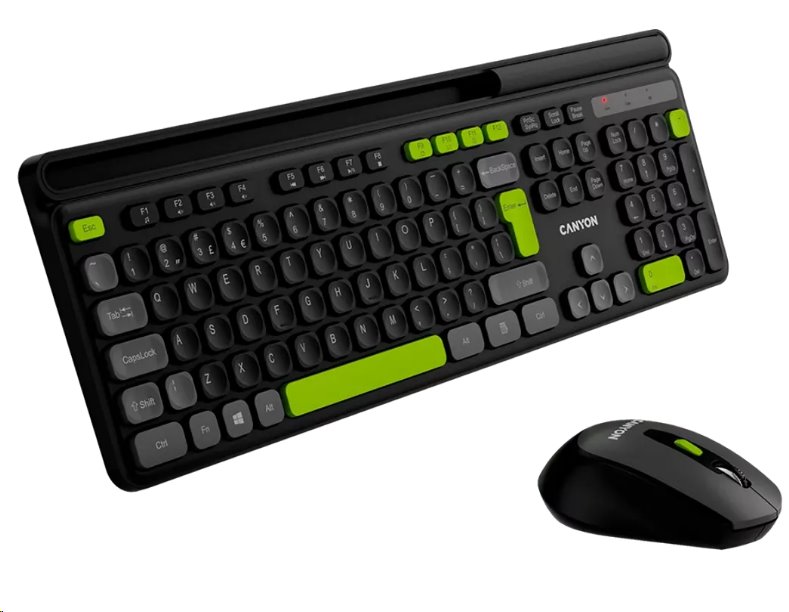 Bezdrôtová klávesnica CANYON HSET-W5 SET CS + optická myš