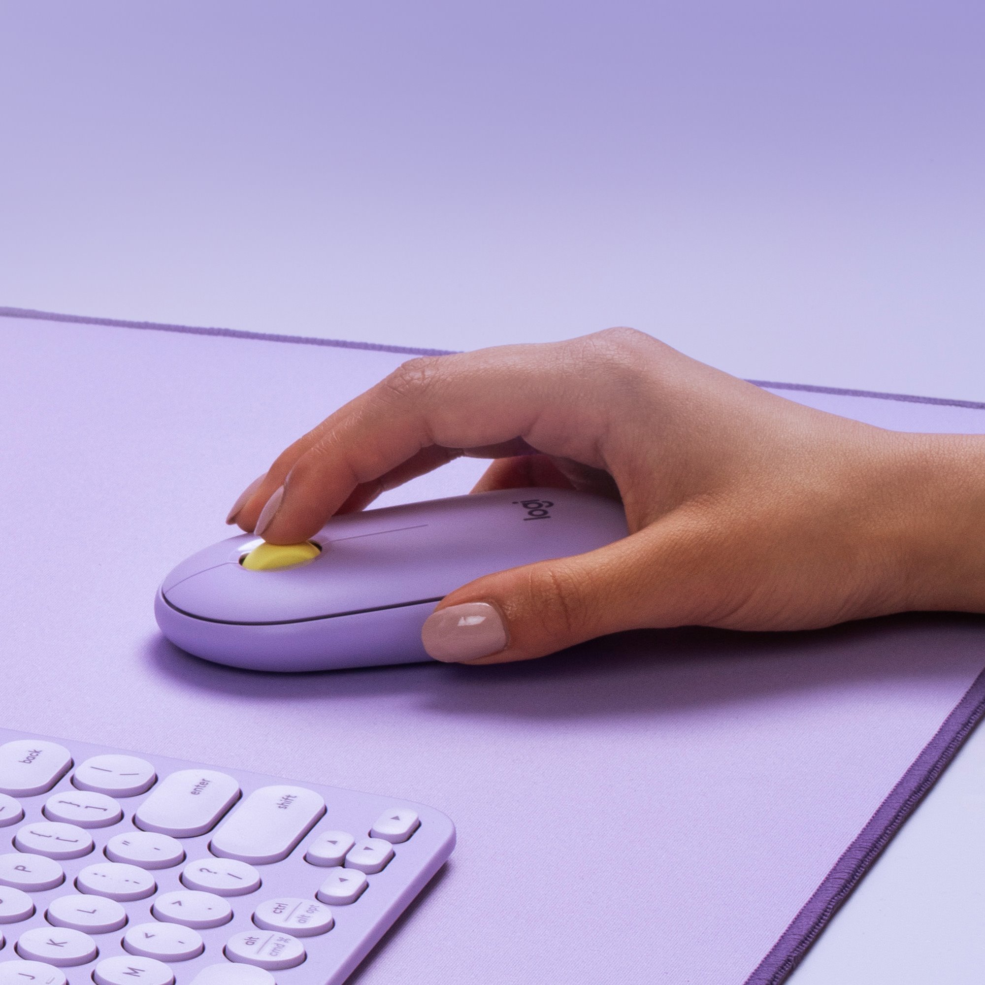 Bezdrôtová myš Logitech Pebble M350 Lavender Lemonade