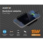Bezdrôtová nabíjačka Aligator PREMIUM 15W, čierna
