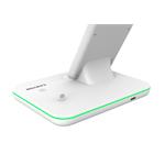 Bezdrôtová nabíjačka CANYON WS-302W, 3v1, vstup 9V/2A, 12V/2A, výstup 15W/10W/7,5W/5W, typ C na USB-A, biela