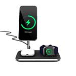 Bezdrôtová nabíjačka Epico 3v1 pre MagSafe s adaptérom - čierna