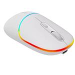 Bezdrôtová optická myš CANYON MW-22, RGB, 800/1200/1600 dpi, 4 tlačidlá, BT + 2,4 GHz, batéria 650 mAh, snehovo biela