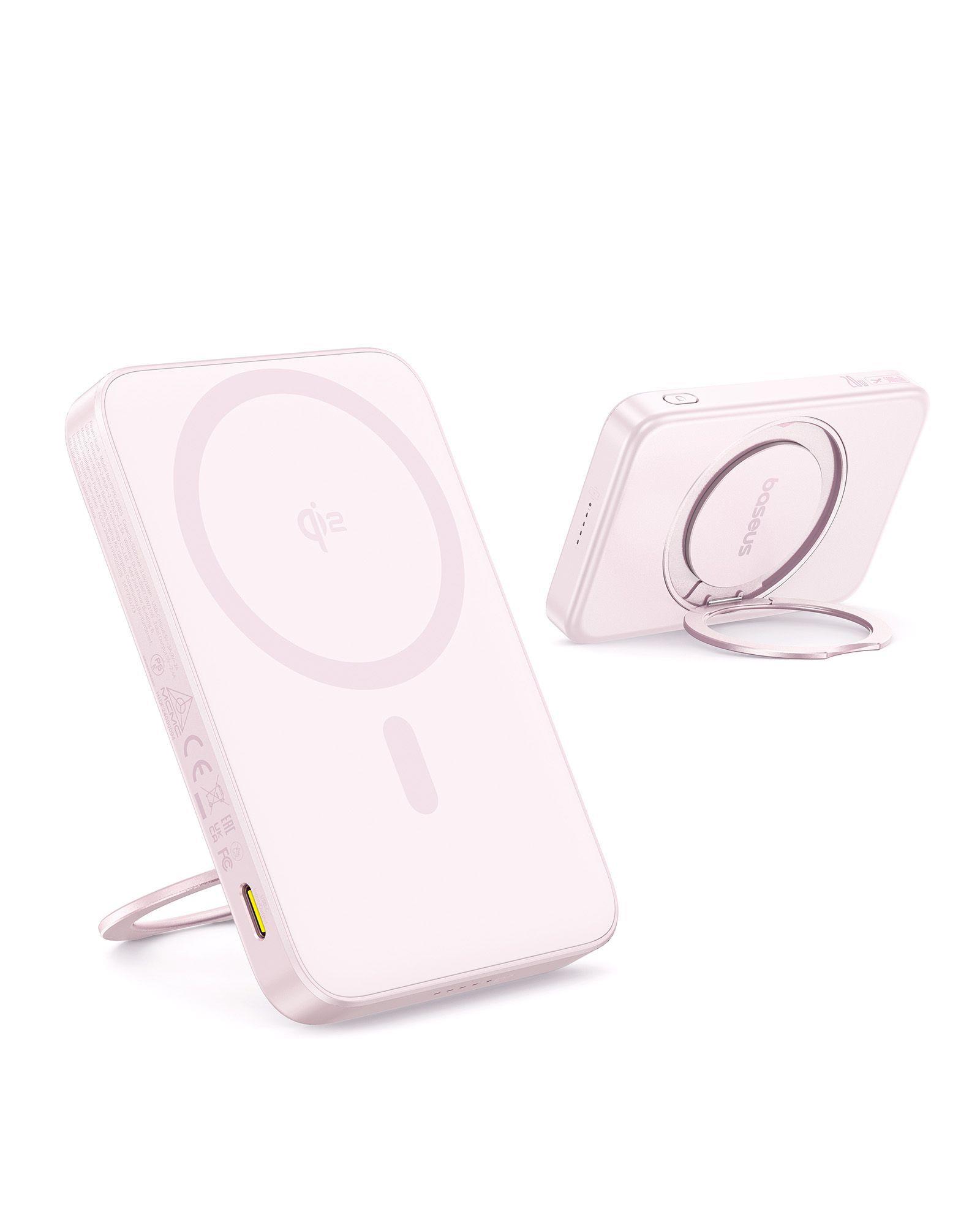 Bezdrôtová powerbanka Baseus PicoGo Qi2 5000mAh, 20W ružová