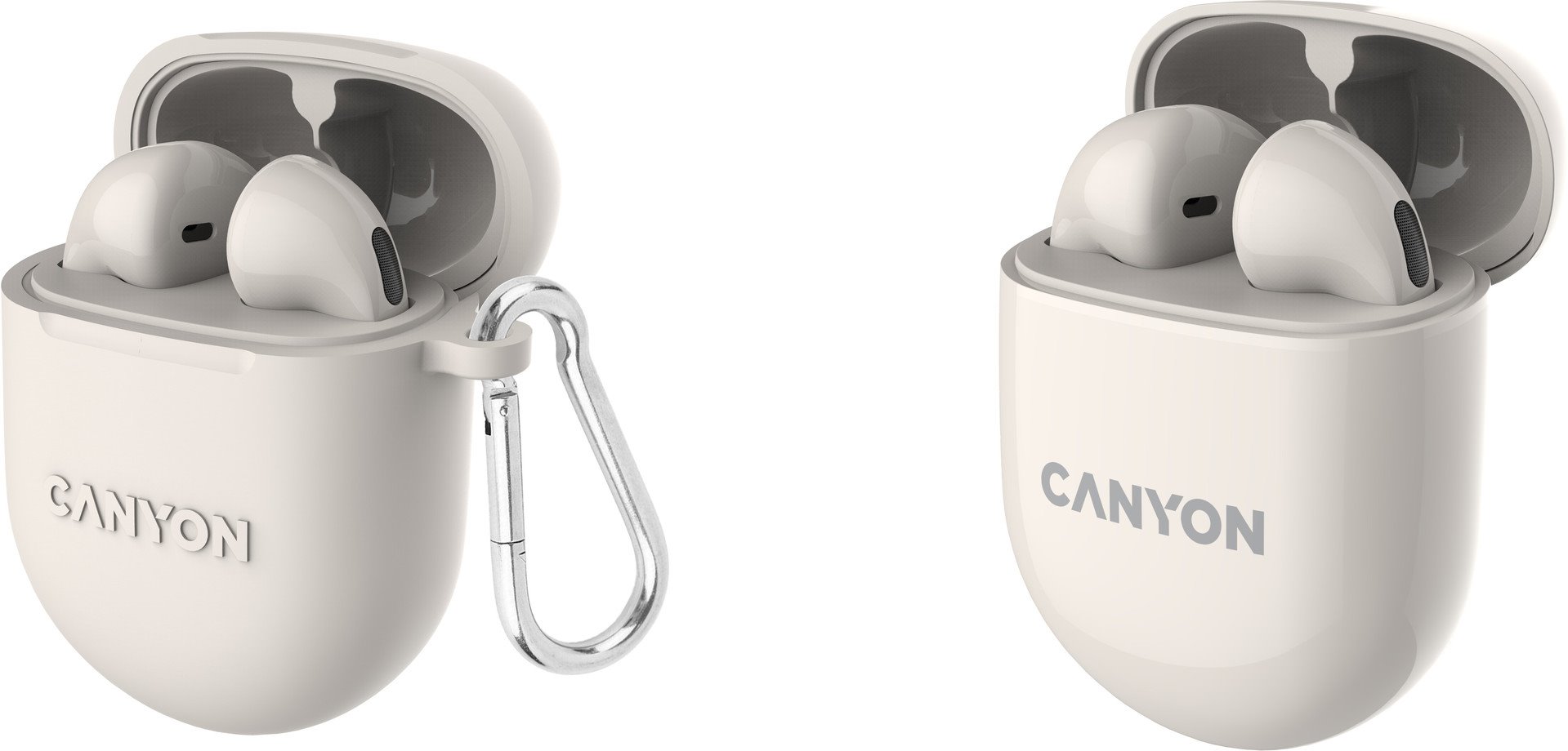 Bezdrôtové slúchadlá CANYON TWS6BE Bluetooth s mikrofónom, béžové