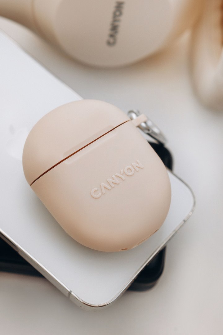 Bezdrôtové slúchadlá CANYON TWS6BE Bluetooth s mikrofónom, béžové