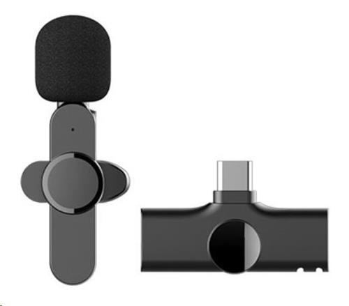 Bezdrôtový mikrofón Viking s klipom M360, konektor USB-C