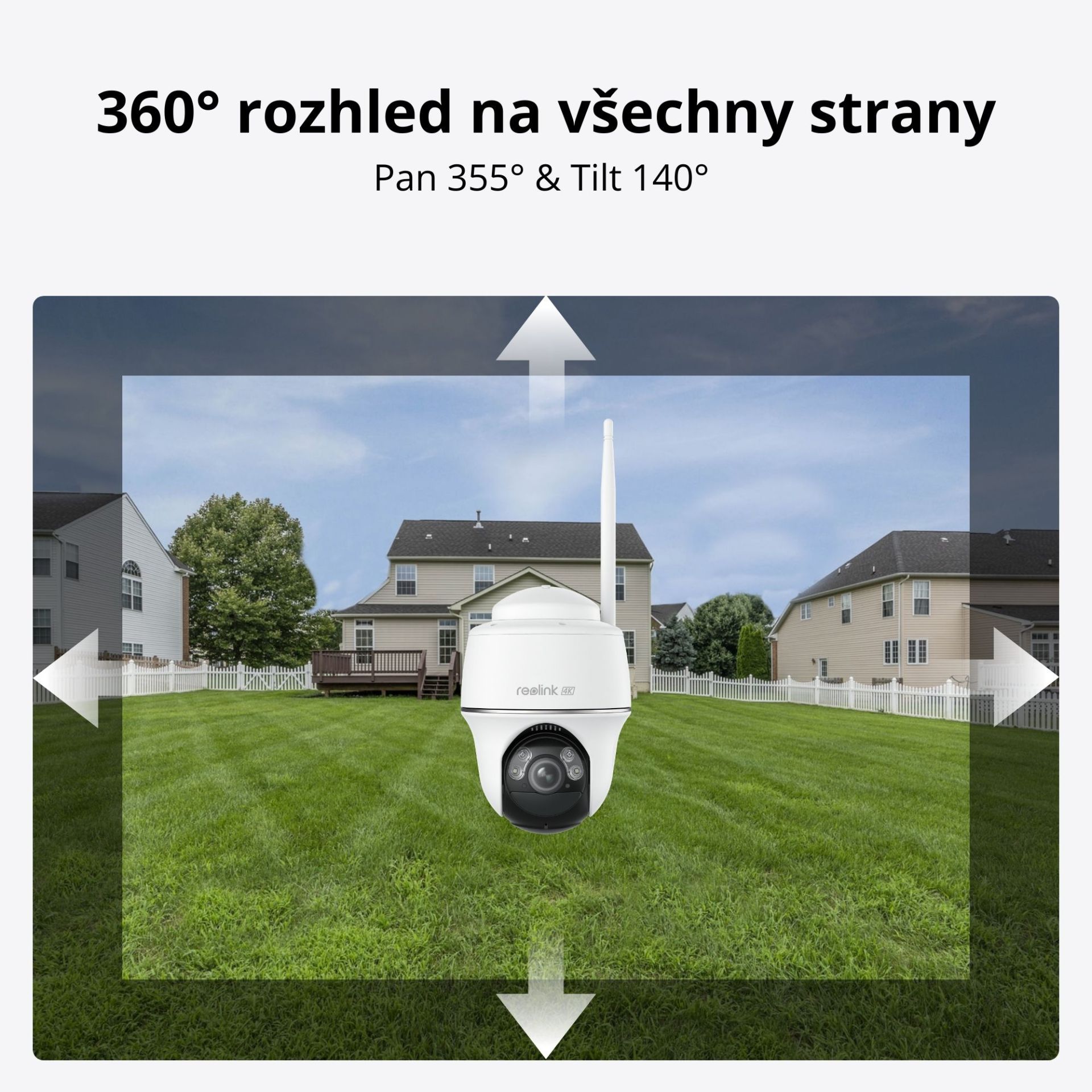 Bezpečnostná kamera Reolink Argus Series B440+Solar Panel na batériu Wi-Fi + 64GB microSD karta