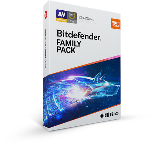 Bitdefender Family pack 2020, 2 roky, 15 zařízení ...