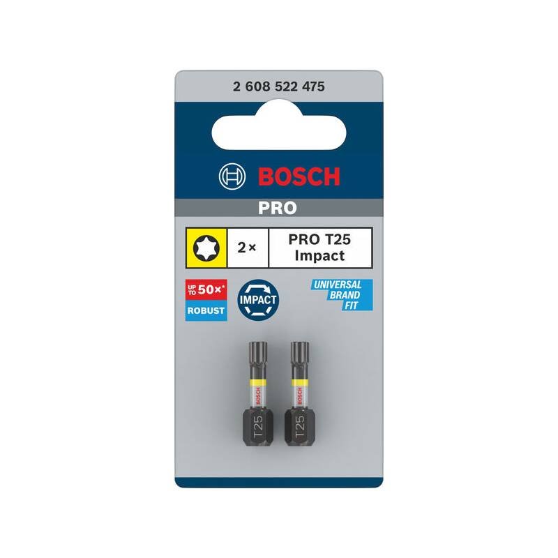 Bity BOSCH PRO Torx Impact, T25, 25 mm, 2 ks (2.608.522.475)