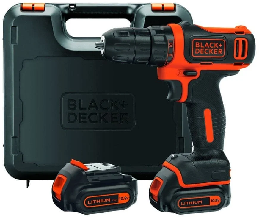 Black&Decker BDCDD12KB, 2x batéria, puzdro