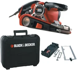 Black&Decker KA89EK Bruska pásová, 750W, plocha 75 x 190 mm, autom. seřizování pásu, možnost odsávání prachu, kufr