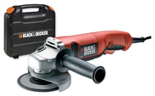 Black&Decker KG1200K Bruska úhlová, 1200W, 10000ot/min, průměr kotouče 125mm, třípolohová boční rukojeť, kufřík
