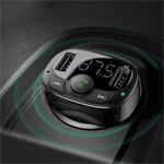 Bluetooth MP3 FM Transmiter Baseus s nabíjením 2xUSB 3.4A černý