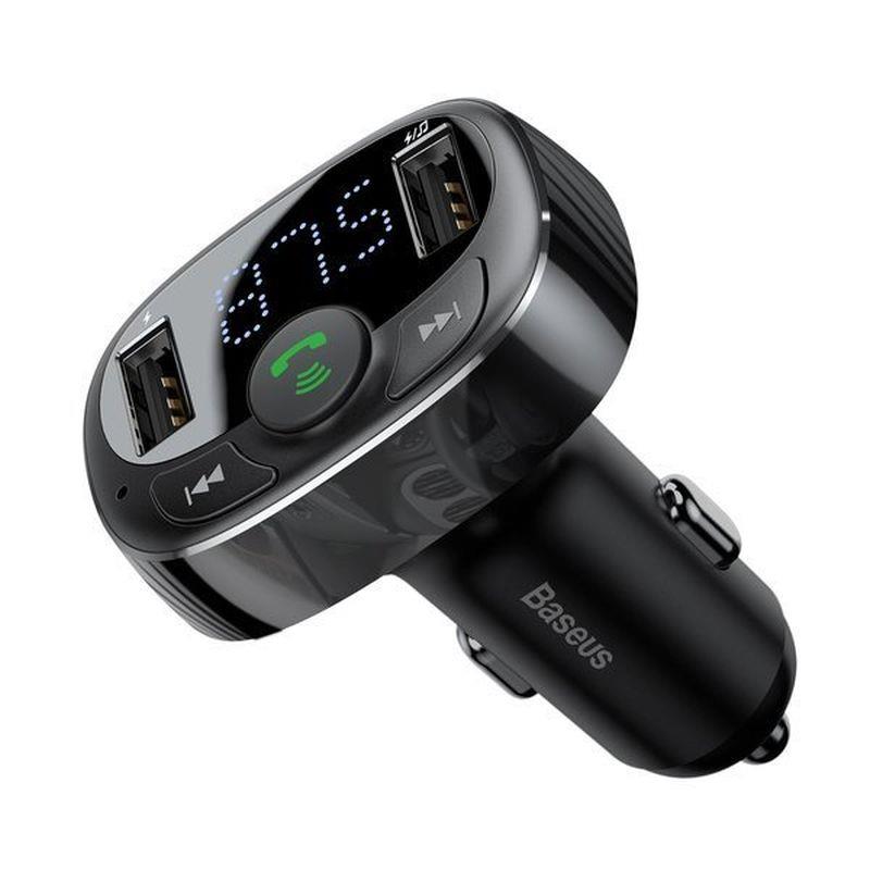 Bluetooth MP3 FM vysielač Baseus s nabíjaním 2xUSB 3,4A čierny