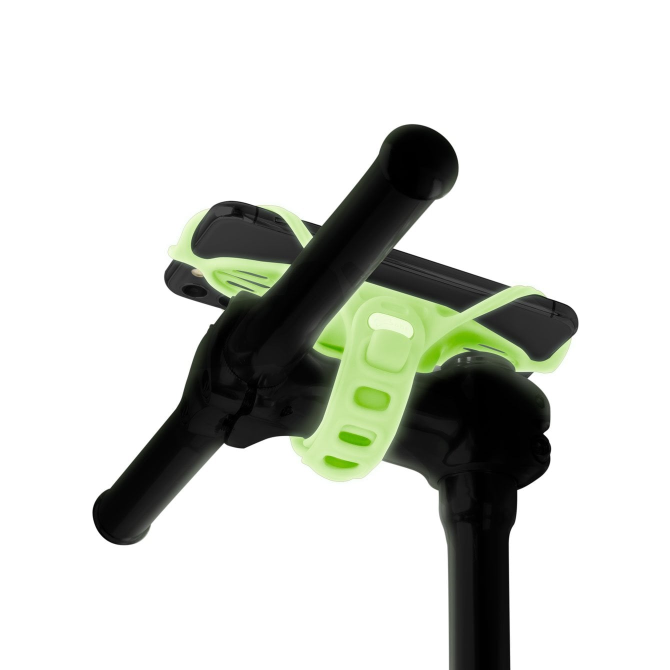 BONE Bike Tie Pro 4 – Luminous Green, držiak na bicykel pre mobilný telefón s uhlopriečkou 4,7–7,2"