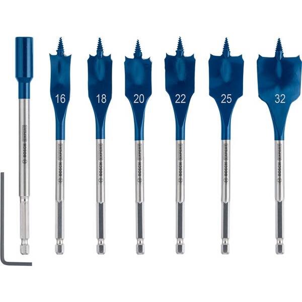 BOSCH 7-dielna sada plochých vrtákov do dreva EXPERT Self Cut Speed, 16/18/20/22/25/32 mm (2.608.900.334)
