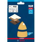 BOSCH brúsny papier EXPERT C470 s 11 otvormi pre multifunkčné píly 102 × 62 mm, 93 mm, G 80, 10 ks (2.608.900.887)