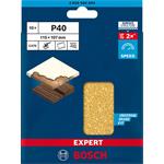 BOSCH brúsny papier EXPERT C470 so 6 otvormi pre vibračné brúsky 115 × 107 mm, G 40, 10 ks (2.608.900.890)