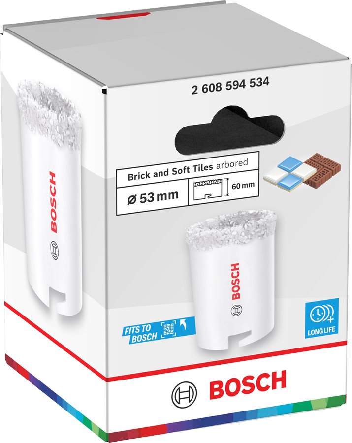 BOSCH Děrovka Brick and Soft Tiles, 53 × 60mm (2.608.594.534)