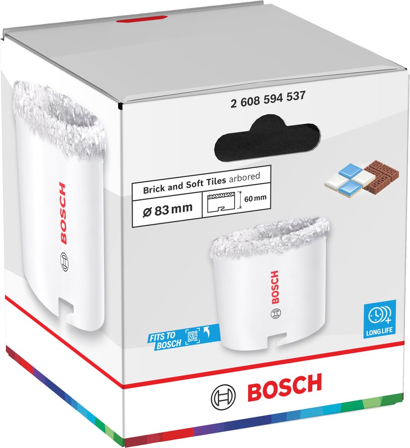 BOSCH Děrovka Brick and Soft Tiles, 83 × 60mm (2.608.594.537)