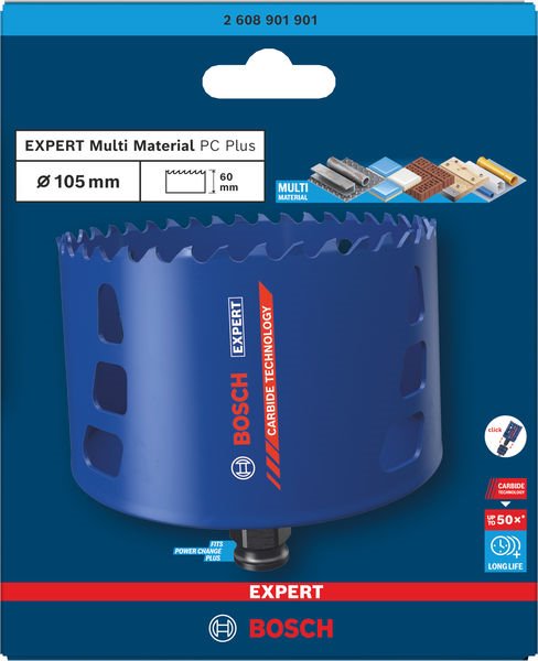 BOSCH Děrovka EXPERT Multi Material pro Power Change Plus, 105 × 60 mm (2.608.901.901)