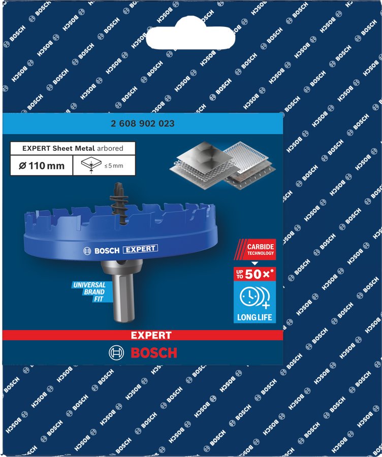 BOSCH Děrovka s adaptérem EXPERT Sheet Metal 110 × 5 mm (2.608.902.023)