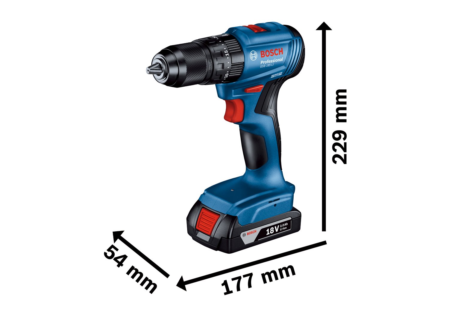BOSCH Kombinovaná sada GDX 18V-285 + GSB 185-LI + 2× 2,0 AH + GAL 18V-20 + pouzdro (0.601.9N2.124)