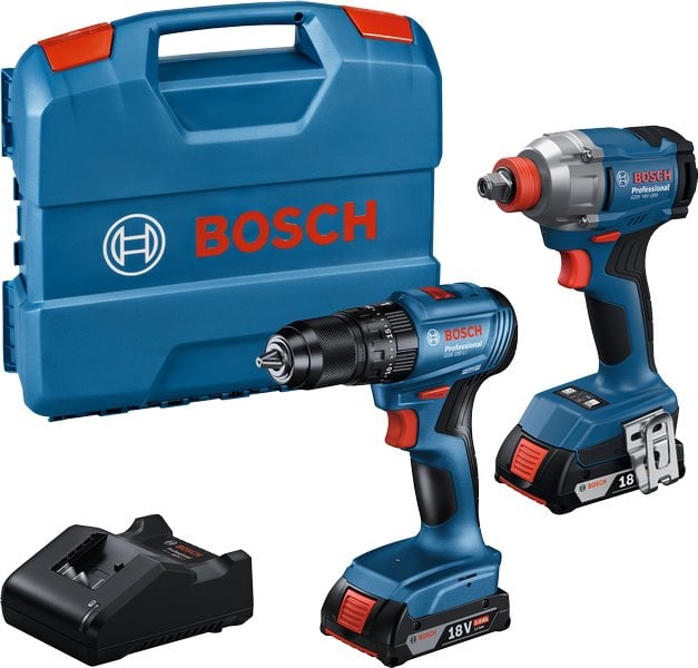 BOSCH Kombinovaná sada GDX 18V-285 + GSB 185-LI + 2× 2,0 AH + GAL 18V-20 + pouzdro (0.601.9N2.124)