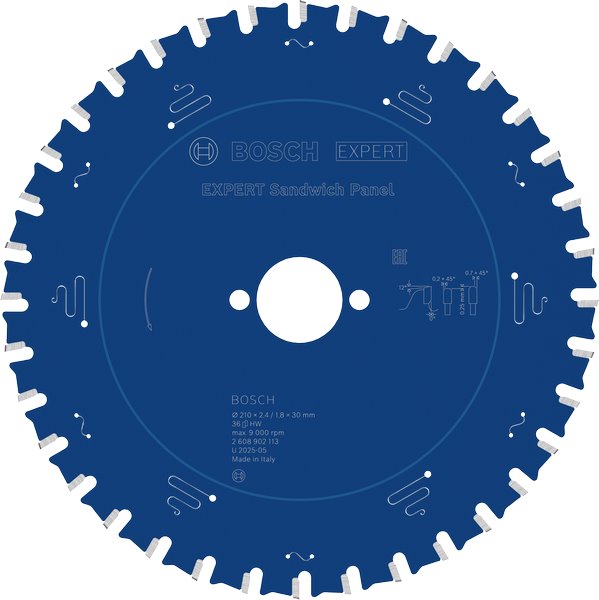 BOSCH Pilový kotouč EXPERT Sandwich Panel, 210 × 2,4/1,8 × 30 mm, T36 (2.608.902.113)