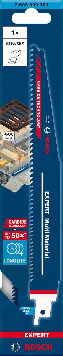 BOSCH Pilový list do pily ocasky EXPERT Multi Material S 1156 XHM, 1 ks (2.608.900.391