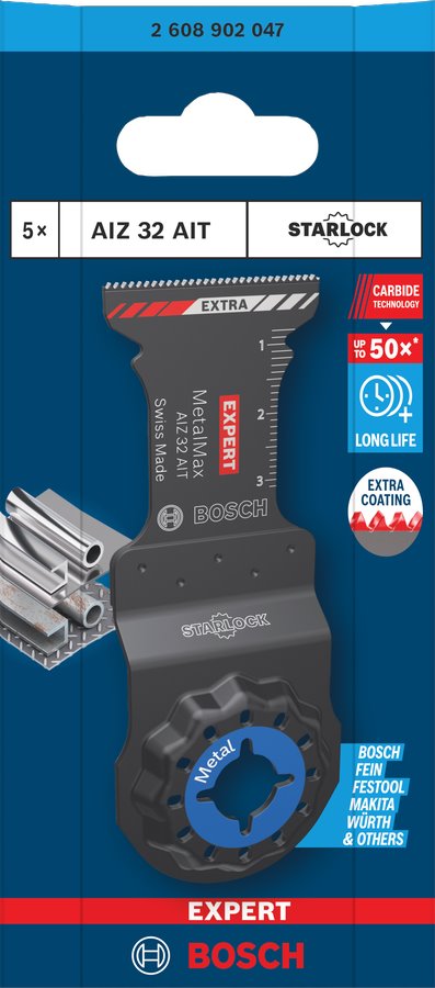 BOSCH Ponorný pilový list EXPERT AIZ 32 AIT MetalMax, 32 × 40 mm, 5 ks (2.608.902.047)