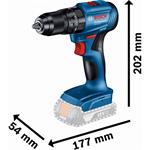 BOSCH PRO GSB 18V-45 Akumulátorový příklepový vrtací šroubovák (0.601.9K3.301)