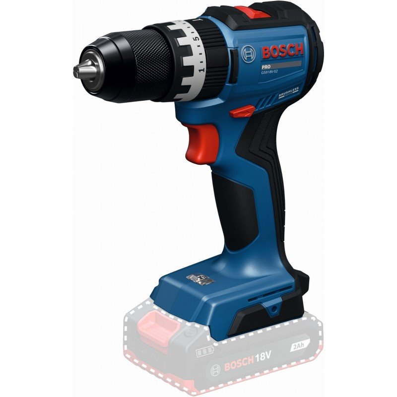 BOSCH PRO GSB18V-52 + L-BOXX Akumulátorový příklepový vrtací šroubovák (0.601.9S0.121)
