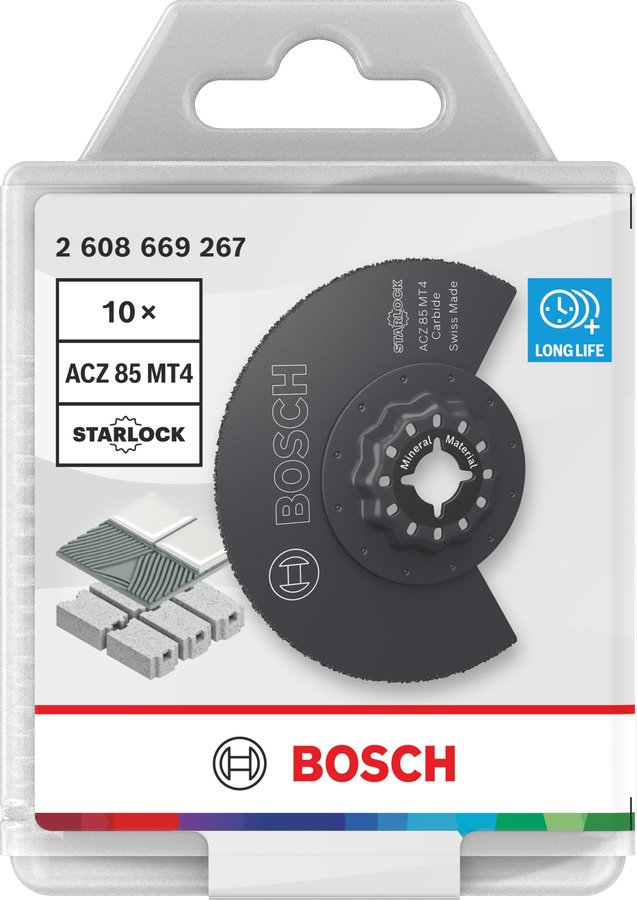 BOSCH Segmentový pilový list na minerální materiály ACZ 85 MT4, Starlock, 85 mm, 10 ks (2.608.669.267)
