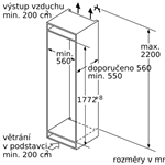 Bosch Vestavná chladnička s mrazákem KIL82AFF0
