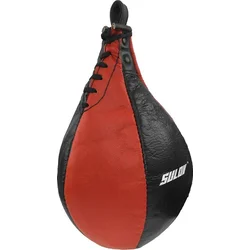 Boxovací hruška SPLIT SULOV, štípaná kůže černo-červená