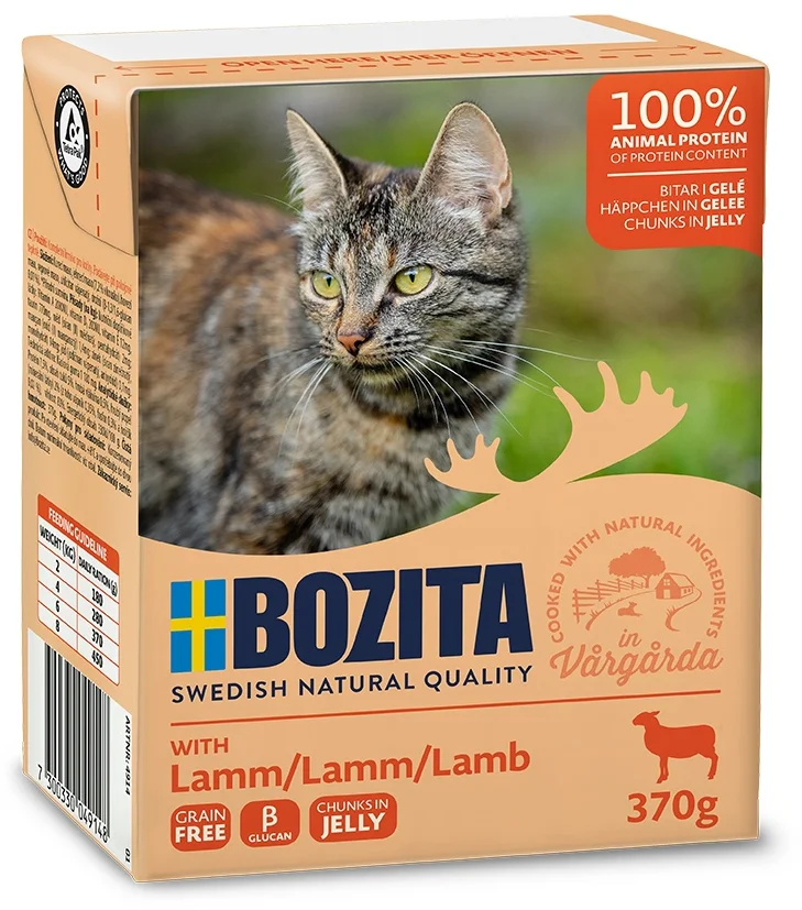Bozita Cat kousky v želé s jehněčím, tetrapak kapsička 370 g