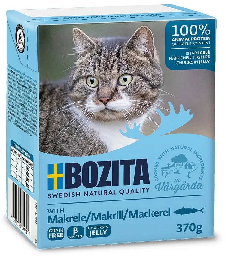 Bozita Cat kousky v želé s makrelou, tetrapak kapsička 370 g